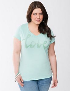 Love sequin tee by Seven7