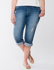 Genius Fit distressed capri