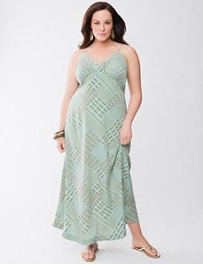 Lane Collection patchwork slip dress