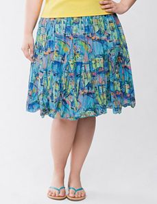 Conversation print skirt