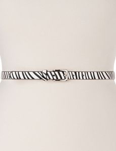 Zebra skinny belt