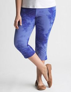 Plus Size Printed Jegging Capri by Lane Bryant