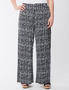 Tribal print soft knit pant