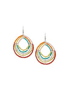 Seed bead teardrop earrings by Lane Bryant