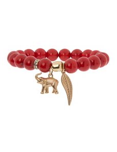 Semi precious bracelet with elephant charm by Lane Bryant