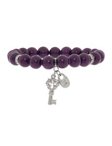 Semi precious bracelet with key charm by Lane Bryant