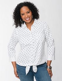 Star print tied shirt by Seven7