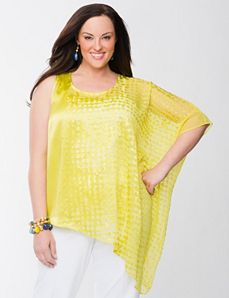 Lane Collection asymmetric drama top