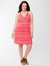 Printed braid strap dress