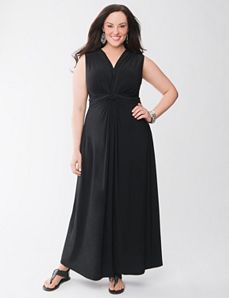 Knot front maxi dress