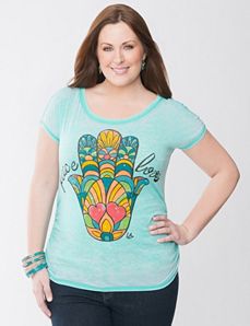 Peace & love burnout tee