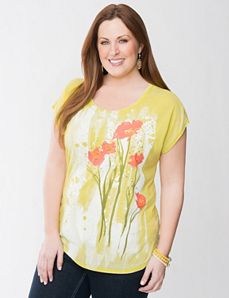 Embellished floral dolman tee