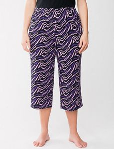 Zebra cropped sleep pant