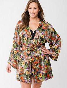 Charmeuse floral robe