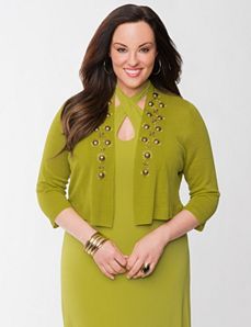 Lane Collection embellished shrug