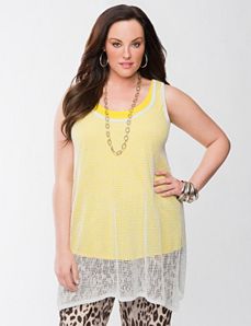 Lane Collection shark bite shimmer tunic