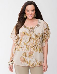 Beaded drama top
