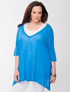 Lane Collection oversized layered tee