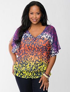Ombre animal drama top