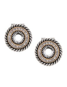 Braided rhinestone earrings by Lane Bryant