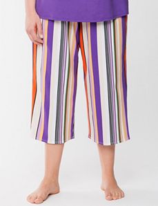 Striped cropped sleep pant