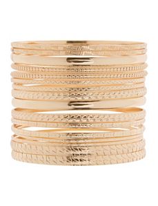 Textured bangle bracelet set by Lane Bryant