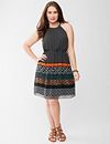 Chiffon tribal print dress