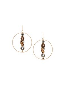 Animal stone hoop earrings by Lane Bryant