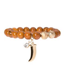 Semi precious bracelet with charm by Lane Bryant