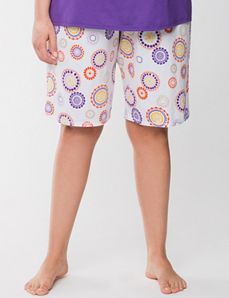 Medallion print Bermuda sleep short