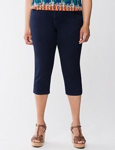 Sateen skinny capri