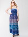 Mixed print maxi dress