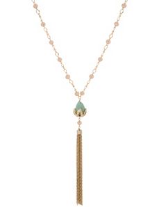 Beaded tassel necklace by Lane Bryant