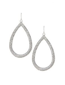 Cubic zirconium teardrop earrings by Lane Bryant