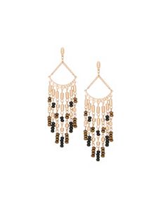 Wooden bead chandelier earrings by Lane Bryant