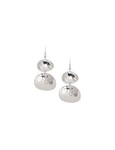 Hammered disc drop earrings by Lane Bryant
