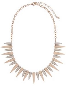 Two tone spike necklace by Lane Bryant