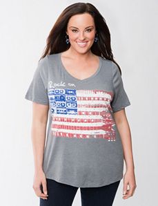 Rock On flag tee