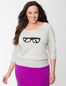 Eyeglasses graphic sweater