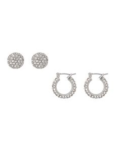 Dome & hoop earring duo