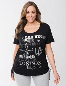 Destination shirred tee