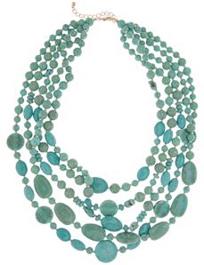 Five row turquoise necklace by Lane Bryant