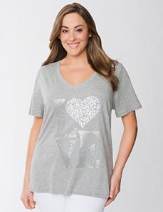Love V-neck tee