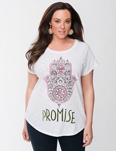 Promise neon studded tee