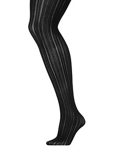 Pointelle striped tights