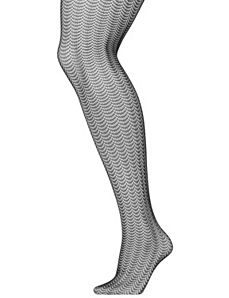 Smooth wave fishnet tights