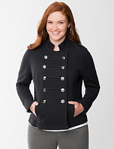 French terry military jacket