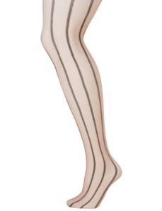 Diamond stripe sheer pantyhose