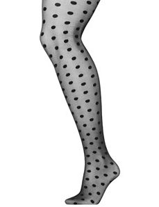 Sheer polka dot tights