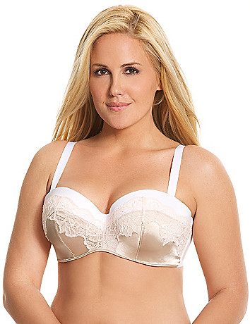 lanebryant bandeau bra satin lace